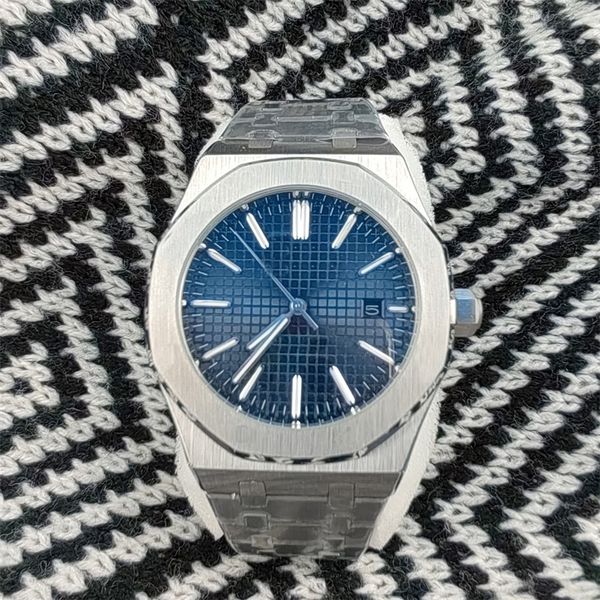 

day dress aaa watch mens royal designer watch women plated rose gold oak 15400st plaid dial screw fashion montre de luxe causal official wri, Slivery;brown