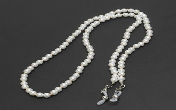 

fashion white small pearl beaded eyeglass chain sunglass holder strap lanyard necklace8633175, Silver