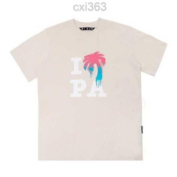 

mens designer palms t shirt luxury brand tees print pa womens angle short sleeve casual streetwear t-shirts clothing clothesoax3, White;black