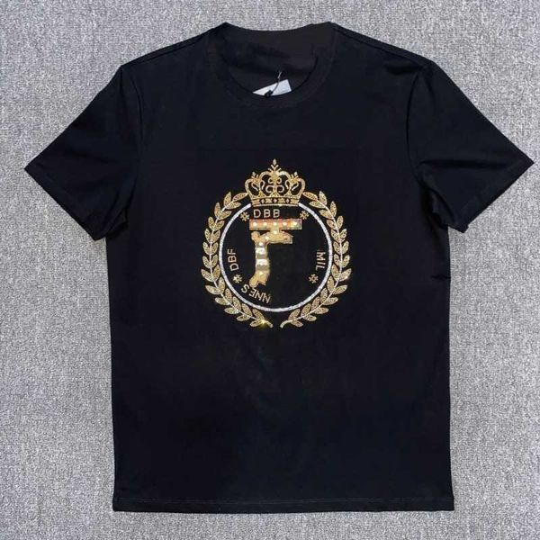 

men's t-shirts designer mens t shirt heavy industry diamond letter short sleeved t silk oversized t-shirt men women round neck tee ga22, White;black