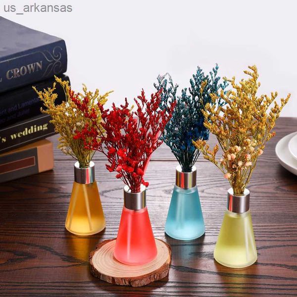 

yxymcf dry flower flameless reed diffuser bottle rattan aromatherapy essential oil l bedroom air freshene home fragrance l230523
