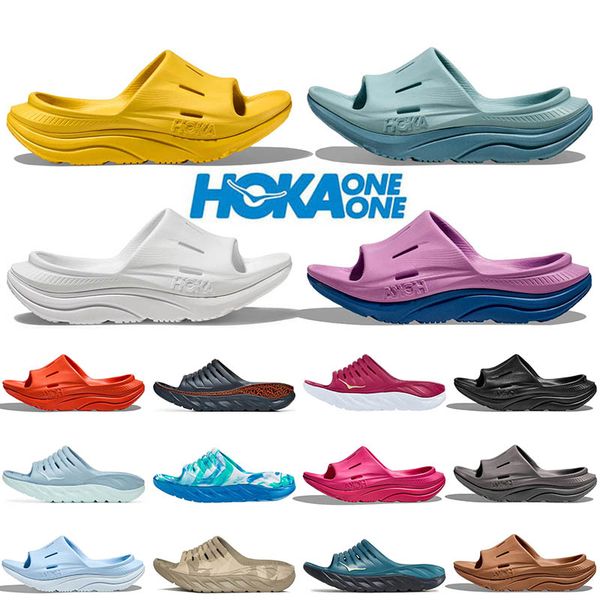 

hoka ora recovery slide 3 slipper fashion hokas shoes designer slippers mens womens summer beach shoe eva rubber sole triple black white des
