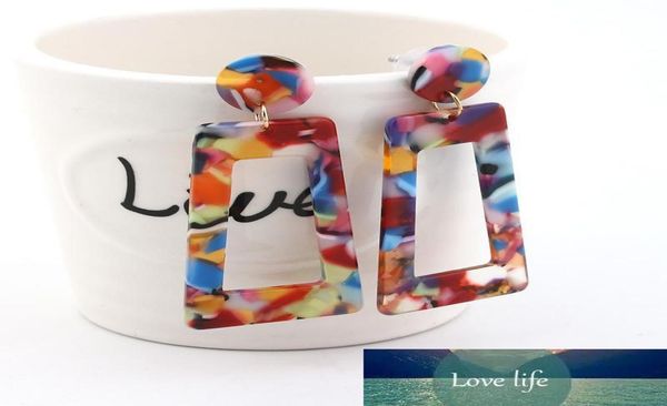 

bohemian style ear stud acetate geometric rectangle dangle drop earrings 8 styles resin acrylic earrings women jewelry9618786, Silver