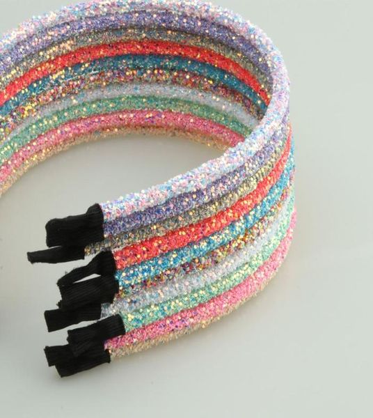 

14pcslot girls glitter hairbands children party fashion headbands sequins bling bling sweet kids hair accessories head hoop lj2011855799, Slivery;white