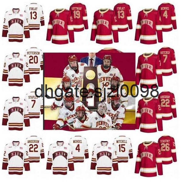 

sjsj98 ceo18 ryan barrow denver pioneers 2022 ncaa men's ice hockey national champions brett stapley glenn anderson emilio pettersen ia, Black