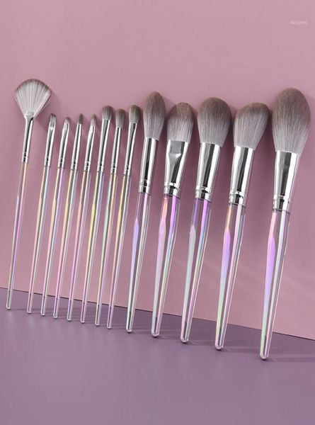 

13pcs makeup brushes set aluminum tube multicolor electroplated handle for eyeshadow foundation powder eyeliner highlight blush17305516
