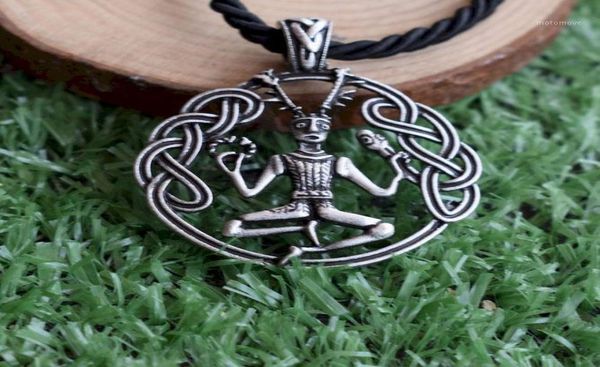 

sanlan 12pcs cernunnos pendant celtics forest god copper handmade jewelry11003057, Silver