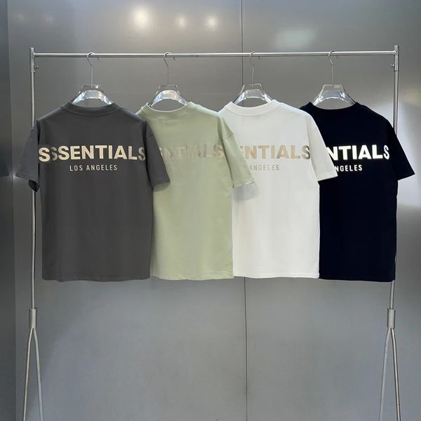 

fog multi-line ess summer high-quality explosive temperament men and women loose reflective fashion t-shirt designers style t-shirt, White;black