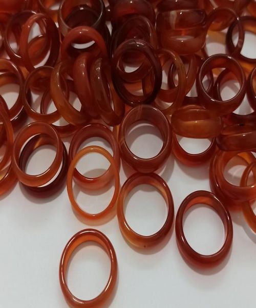 

natural handmade red agate rings ship ping0123456786638669, Silver