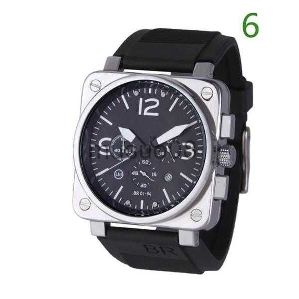 

other watches 2022 six stitches luxury mens watches all dial work quartz watch brand rubber belt men fashion accessories watch men j230609, Slivery;black