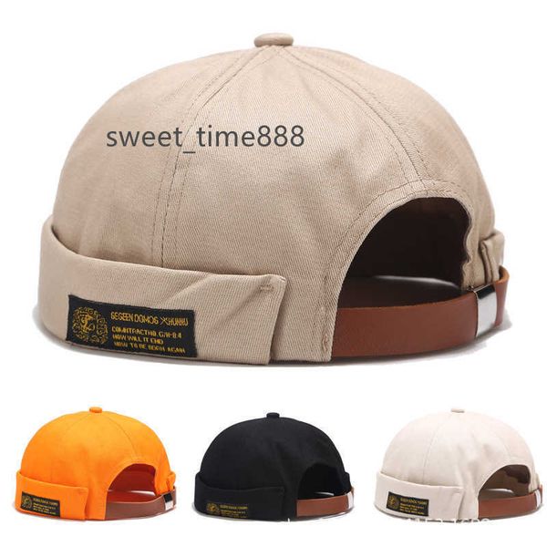 

thin hat brimless melon skin hat landlord hat man street trendy hip hop hat man rogue hat sailor yuppie hat, Blue;gray