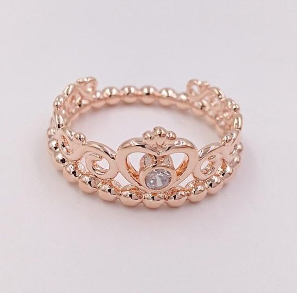 

rose gold plated & 925 sterling silver ring my princess tiara european style jewelry charm crown ring gift andy jewel 180880cz6770406