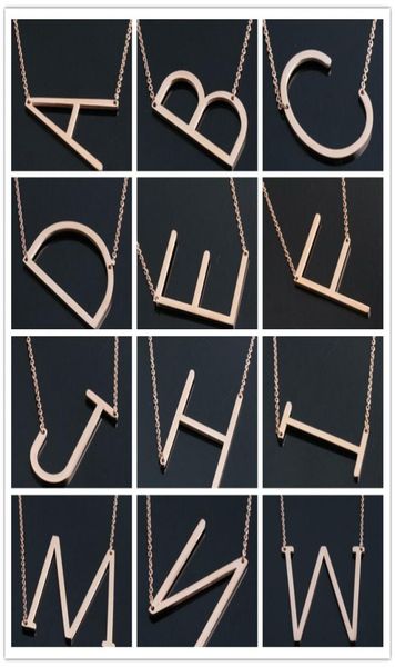 

women039s fashion stainless steel 26 letter az gold silver rose necklaces pendants jewelry gift you can cho8995493
