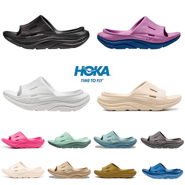 

2023 hoka one one recovery slide 3 hokas shoes designer slippers men womens summer beach casual sandals eva rubber tripler black white platf