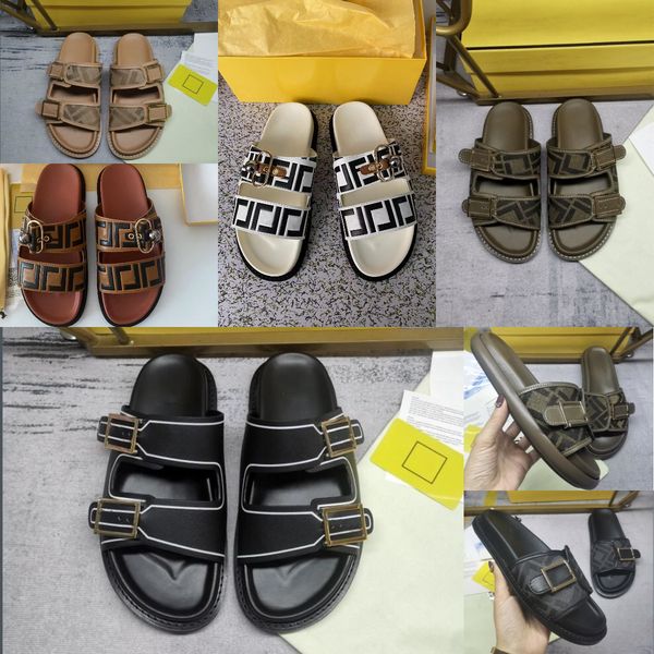 

designer fashion women's men's sandals designer ladies gentlemen colorful canvas letter leather soft bottom slippers size 35-45