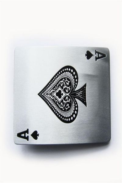 

men belt buckle new ace spade poker card enamel vintage rectangle belt buckle gurtelschnalle boucle de ceinture bucklecs013 brand7660227, Slivery;black