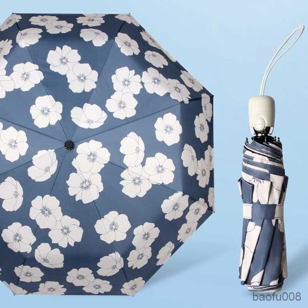 

umbrellas umbrella automatic female women for girls gift the sun mini protection folding small rain cute windproof r230607