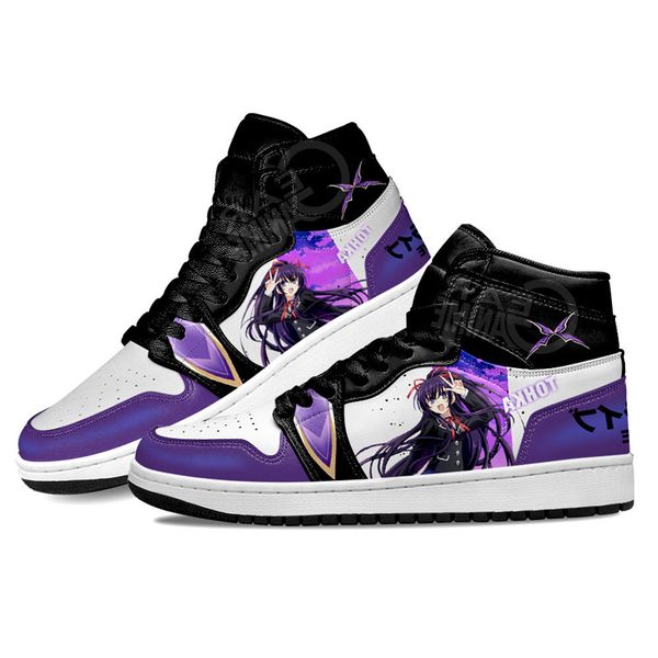 

fashion men women casual anime shoes date a live tohka yatogami sneakers italy famous high manga leather designer custom animes for fans ath, Black