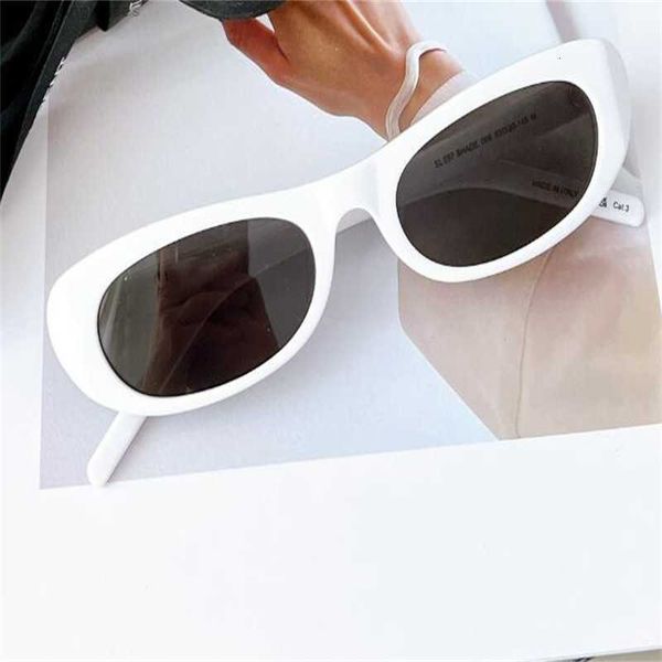

new luxury fashion sunglasses eyewear men women summer sl557 style uv400 protection retro full frame glasses with box, White;black