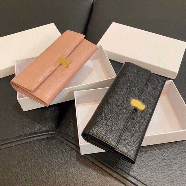 

brand design wallet folding clutch cowhide zipper long wallet pink size 19x10cm single messengers purses 220712, Red;black