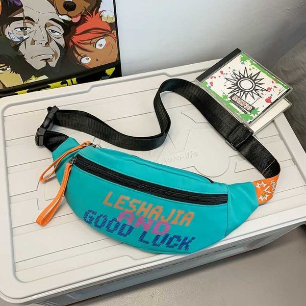 

fashion sports cycling chest bag street trend letter printing crossbody bag korean version ins couple casual shoulder bag