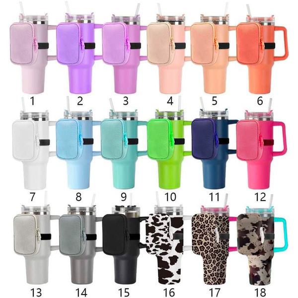 

neoprene water bottle pouch storage sleeve for 40oz tumbler drinkware water bottle holder tumbler carrier bag for running walking