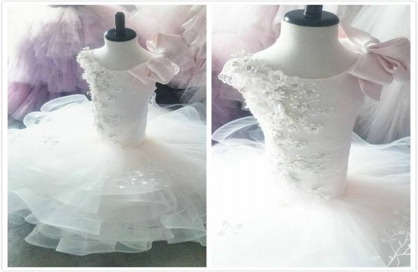 

mermaid lace flower girl dresses tulle beaded tiers little girl wedding dresses vintage pageant dresses gowns f0887917008, White;blue