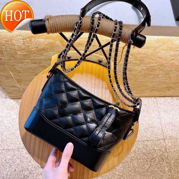 

luxury designer shoulder women's bags crossbody bags tote 2023 new fashion ringer texture metal shoulders strap messenger bag gift box