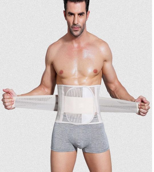 

men corset back belt belly bands waist support corset orthopedic lumbar waist belt corsets medical back brace back belt mxl1550266, Black;gray