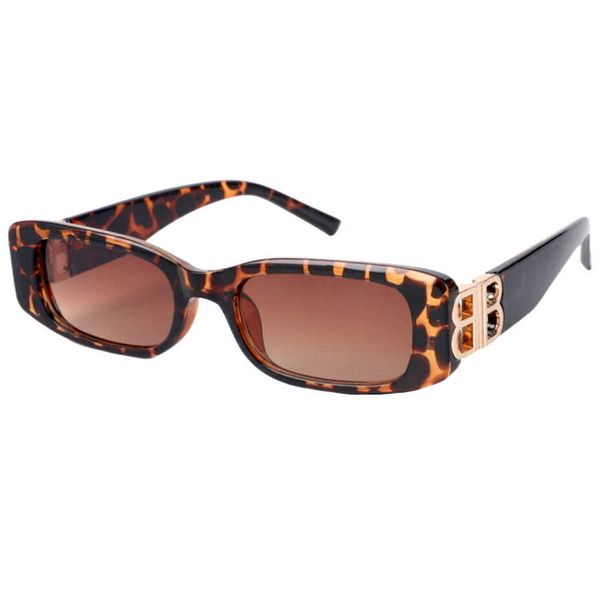 

new fashionable rectangular punk casual sunglasses for men and women, White;black
