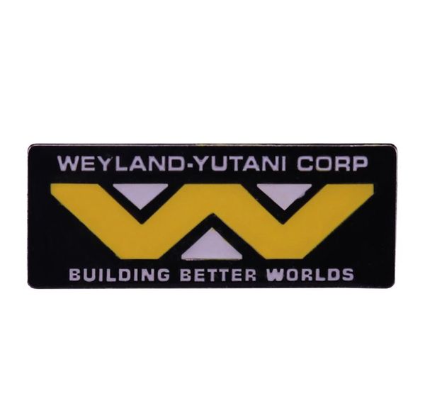 

weylandyutani corp building better world lapel pin license plate badge alien inspired scifi horror movie fans great accessory9262370, Gray