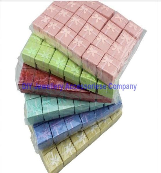 

24pcs 443 display packaging gift box jewelry box multi colors rings box earringspendant box9930451, Black;white