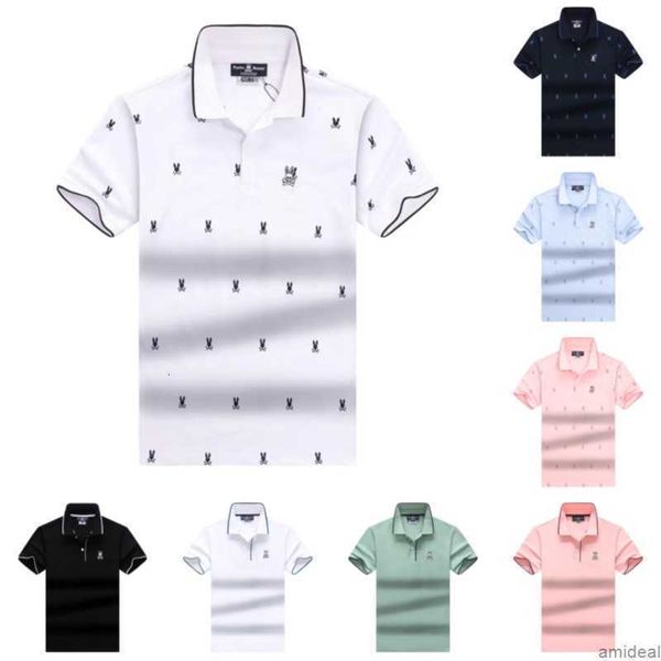 

men's t-shirts psycho bunny polos tees t shirts new plus size mens shirt summer fashion skull rabbit print short sleeve casual breathab, White;black