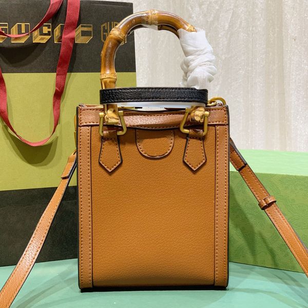 

mini tote bag crossbody bags bamboo joint handle women shoulder handbags metal hardware magnetic buckle removable strap cell phone pocket tr