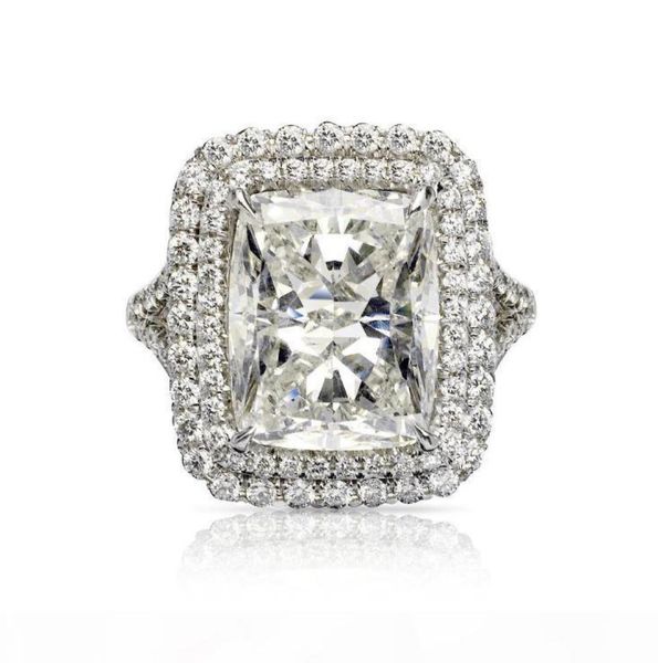 

a victoria wieck luxury jewelry 925 sterling silverprincess cut big white clear z cz diamond eternity women wedding band ring 8011015, Slivery;golden