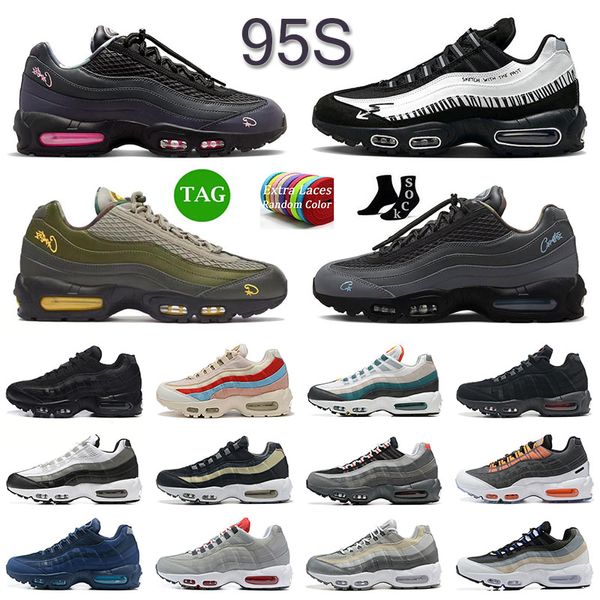 

95s fashion running shoes men corteiz x sequoia outdoor sneakers triple black rise and unity anatomy grey midnight navy neon champagne women