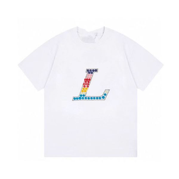 

23ss mens t shirt designer t shirt mens tees pure cotton comfortable breathable simple versatile and compatible with couples, White;black