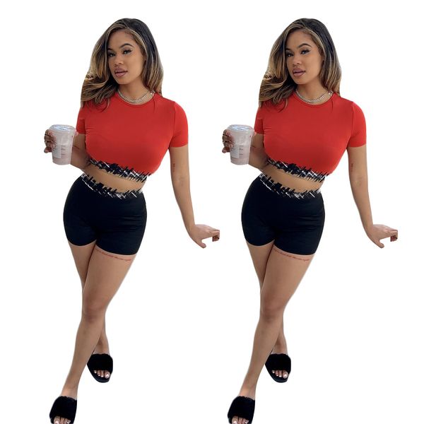 

2023 women's fashion youth sports sleeveless shorts slim women's 2 piece regular fit casual two piece daily 2852, White