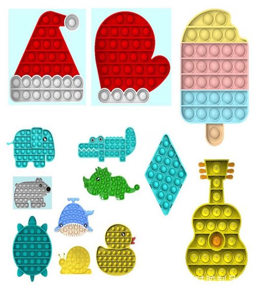 

pop it fidget tiedye sensory push pop bubble fidget sensory toy autism special needs anxiety stress reliever for students office 1130206, Silver