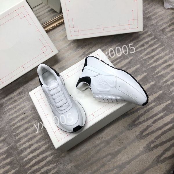 

2023new designer brand womans quality classics flat sneaker casual shoes leather white letter overlays fashion platfnorm sneakers, Black