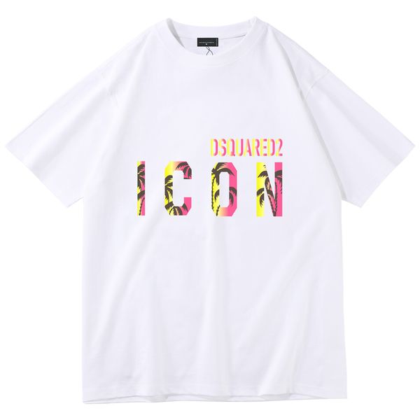 

dsq2 icon dsquared2 dsq d2 mens printed shirts t shirts brand classic fashion trend for simple street short sleeve dsq 601, White;black