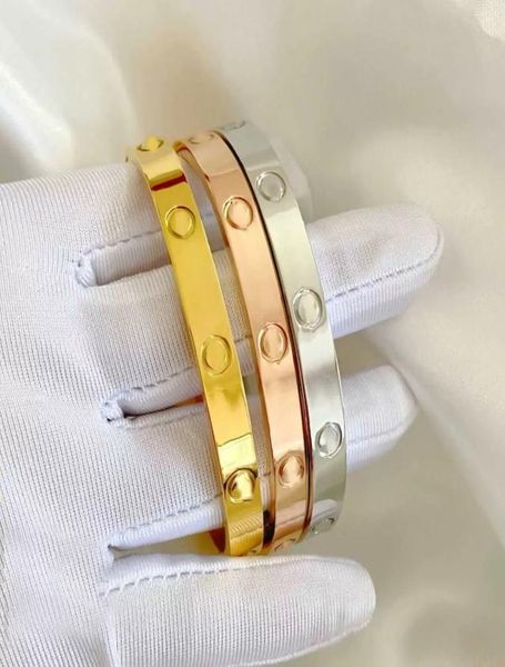 

screwdriver bangle woman stainless steel couple love bracelet mens fashion jewelry valentine day gifts for women accessories whole6769428, Black