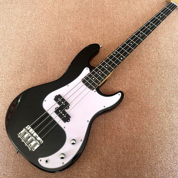 

custom shop, black 4-string electric bass, p bass electric guitar, ing