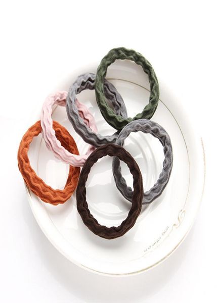 

hairrope pure color towel hair ring stylish simply style fashion colorful4873794, Black;brown