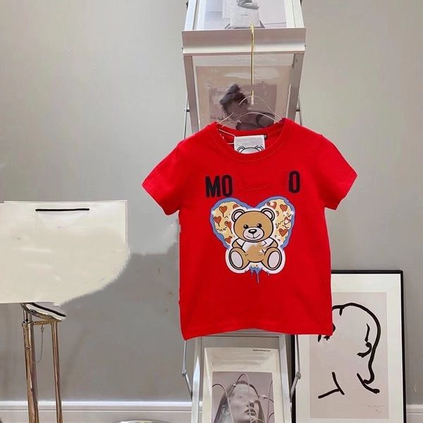 

kids t-shirt kid designer clothe baby t shirt toddler clothe 15 styles luxury girls boys short sleeve parenting summer bear letters black wh, Blue