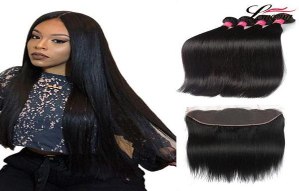 

brazilian virgin hair straight with lace frontal 4pcs lace frontal closure body wave with bundles brazilian body wave virgin hair 4528818, Black