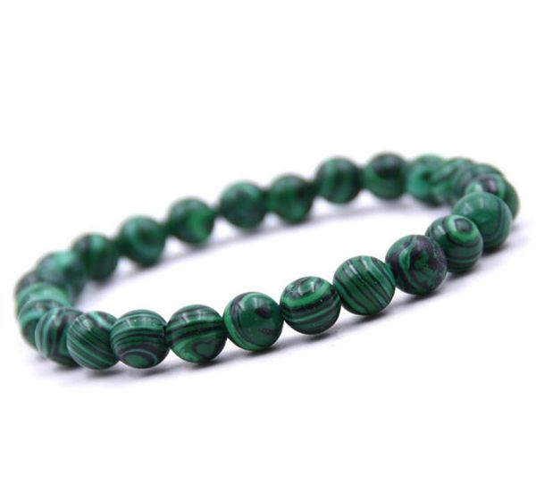 

fashion 6mm8mm10mm12mm azurite malachite bead strand charm yogo elasticity rope bracelets for women men round jewelry gifts1436548, Black