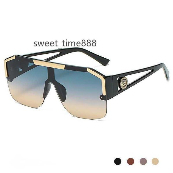 

new integrated lens lion king conjoined designer brand sunglasses woman luxury glasses for men, White;black