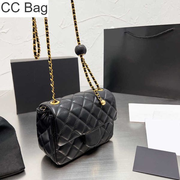 

cc bag 9a france womens classic mini flap square crossbody bags genuine leather crush gold ball adjustable shoulder strap vanity cosmetic lu, White