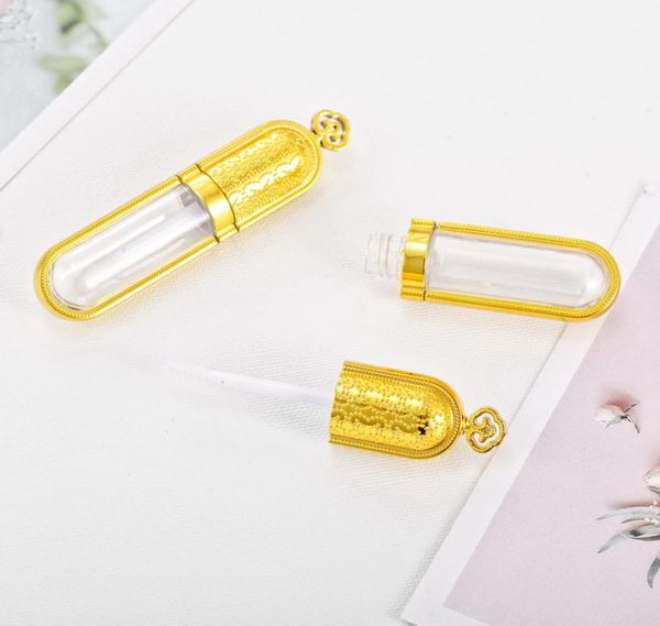 

whole plastic cosmetic packaging luxury gold crown lip gloss tube empty tubes lipstick lipgloss bottle package container 5ml1193009